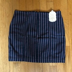 Altar’d state denim, striped skirt
